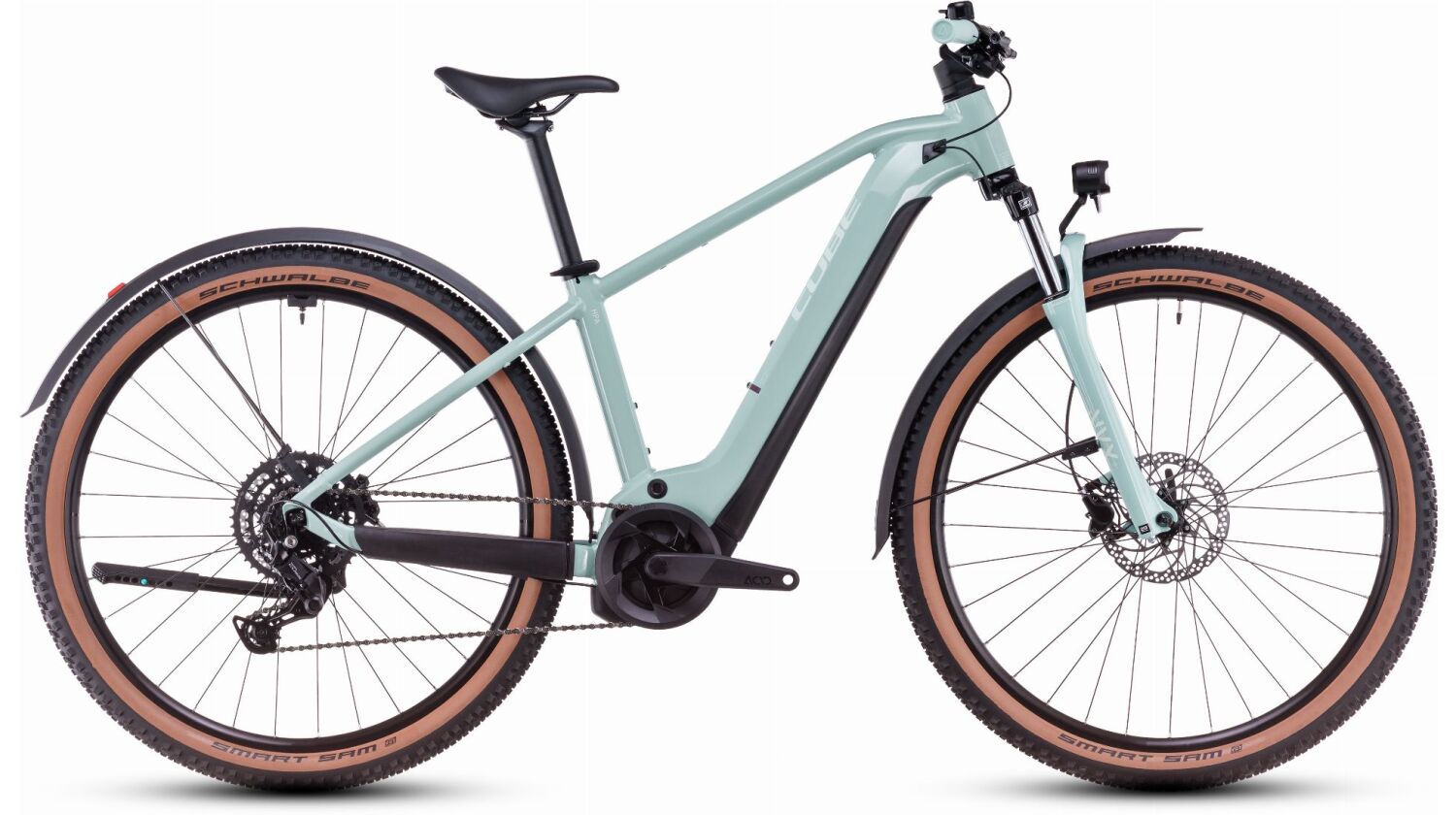 Cube Reaction Hybrid Performance 500 Wh Allroad E-Bike Hardtail Diamant skylightblue´n´white