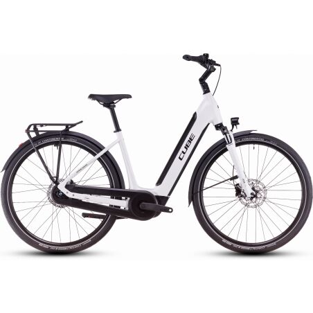 Cube Supreme Hybrid Comfort One 500 Wh E-Bike Easy Entry metallicwhite&acute;n&acute;black