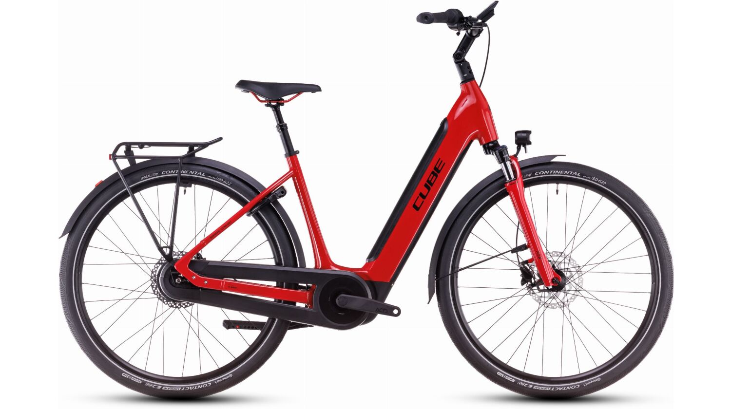 Cube Supreme Hybrid Comfort Pro 500 Wh E-Bike Easy Entry firered´n´black