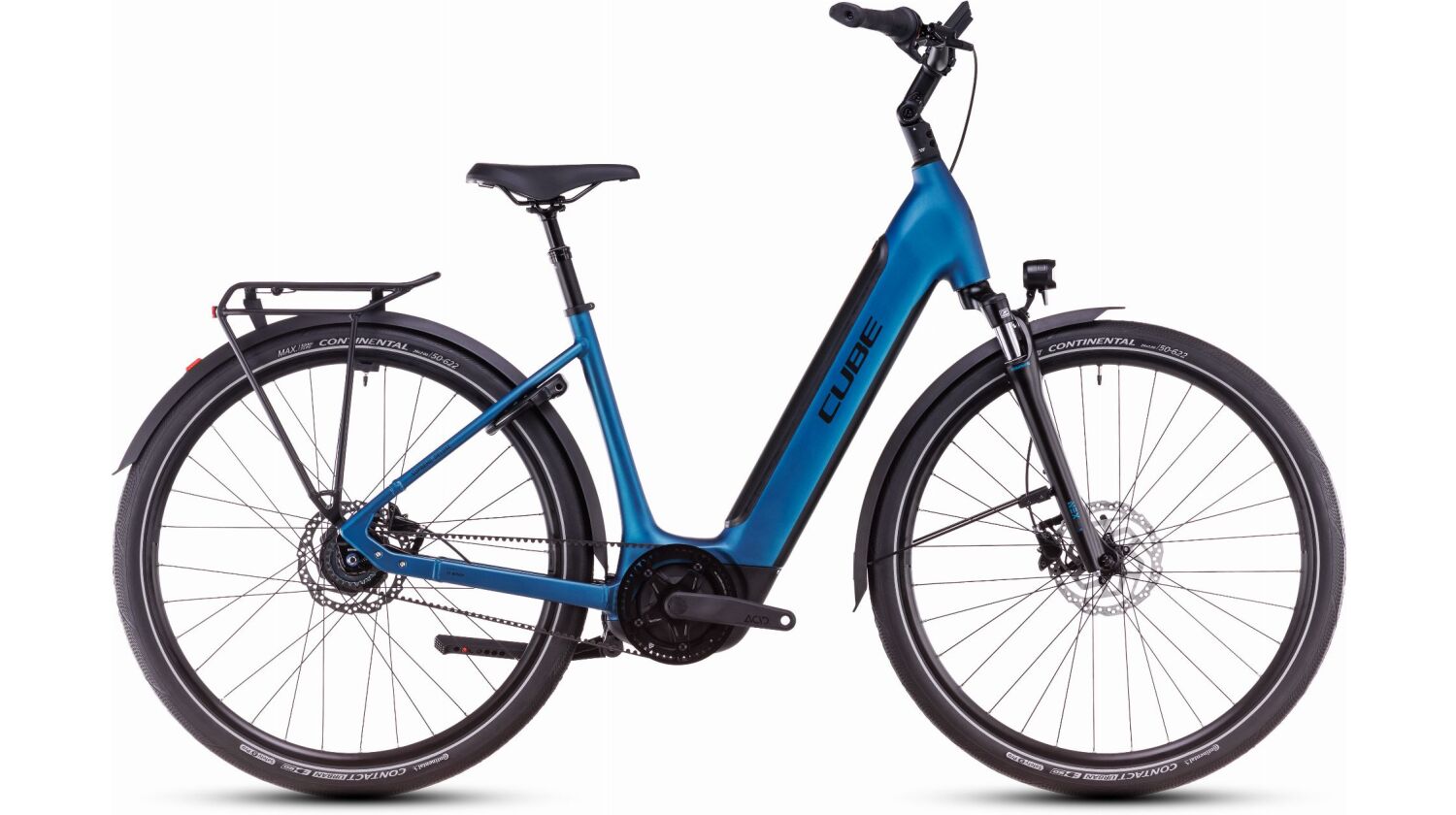 Cube Supreme Hybrid Deluxe One 625 Wh E-Bike Easy Entry electricblue´n´black