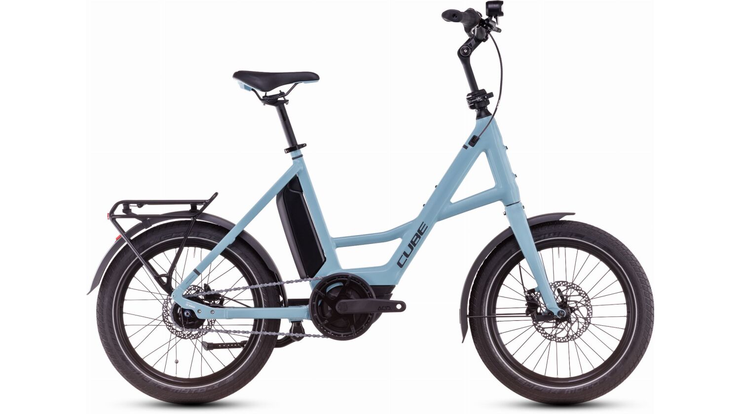 Cube Compact Hybrid Comfort 500 Wh E-Kompaktrad 20" arubablue´n´reflex one size