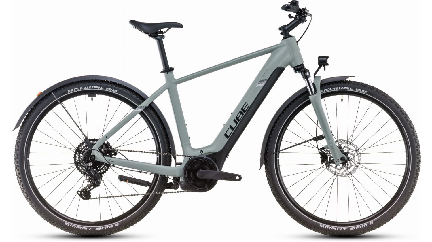 Cube Nuride Hybrid Performance 500 Wh Allroad E-Bike Diamant 28" swampgrey´n´black