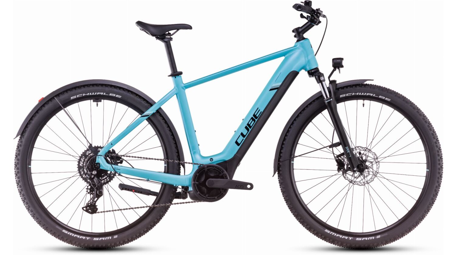 Cube Nuride Hybrid Performance 500 Wh Allroad E-Bike Diamant 28" swimmingpool´n´black