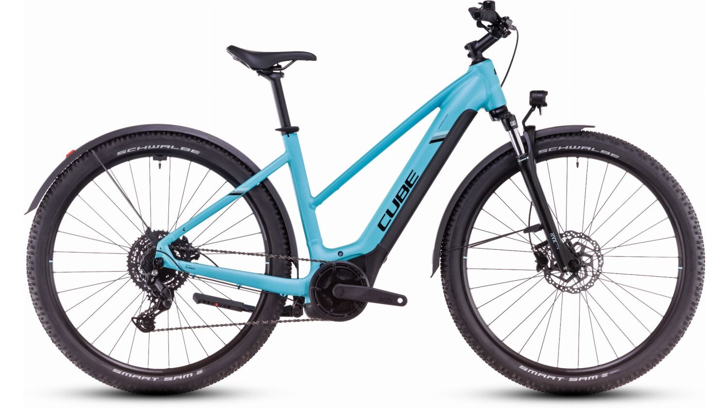 Cube Nuride Hybrid Performance 500 Wh Allroad E-Bike Trapeze 28" swimmingpool´n´black