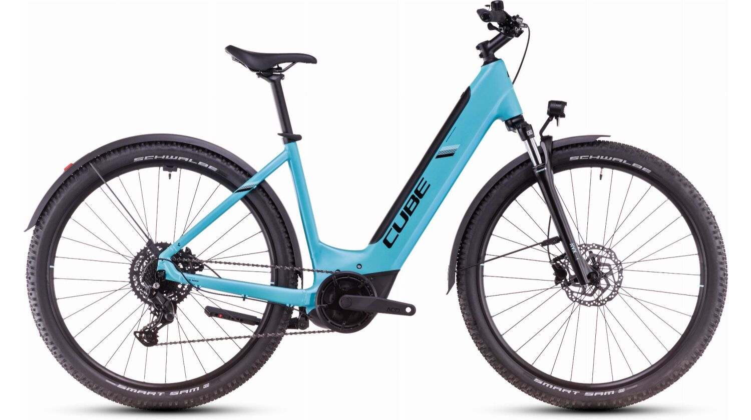 Cube Nuride Hybrid Performance 500 Wh Allroad E-Bike Easy Entry 28" swimmingpool´n´black