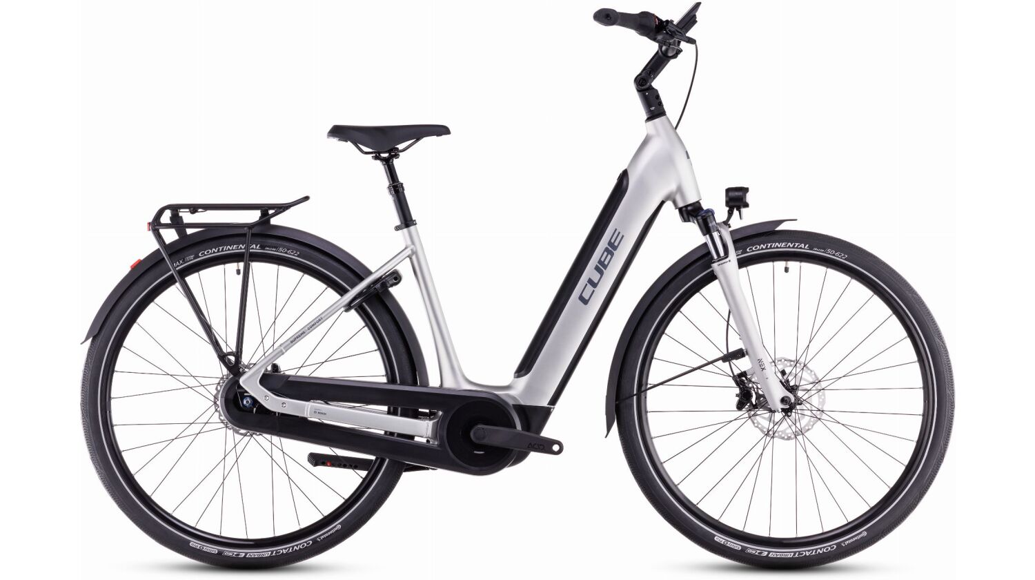 Cube Supreme RT Hybrid Comfort EXC 500 Wh E-Bike Easy Entry sleekgrey´n´lunar