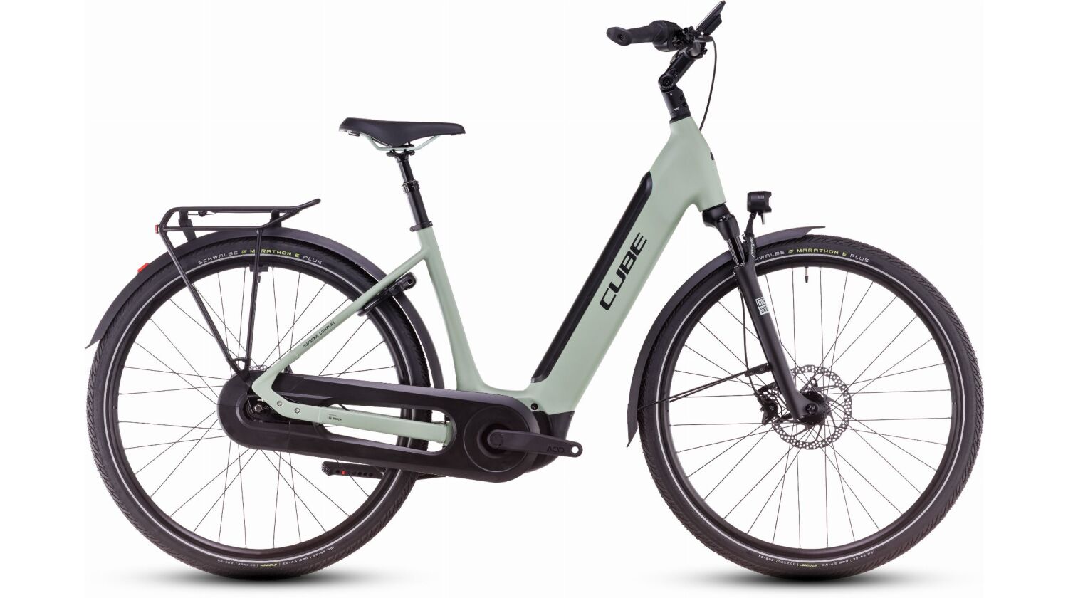 Cube Supreme Hybrid Comfort SLX 625 Wh E-Bike Easy Entry 28" aloegreen´n´black