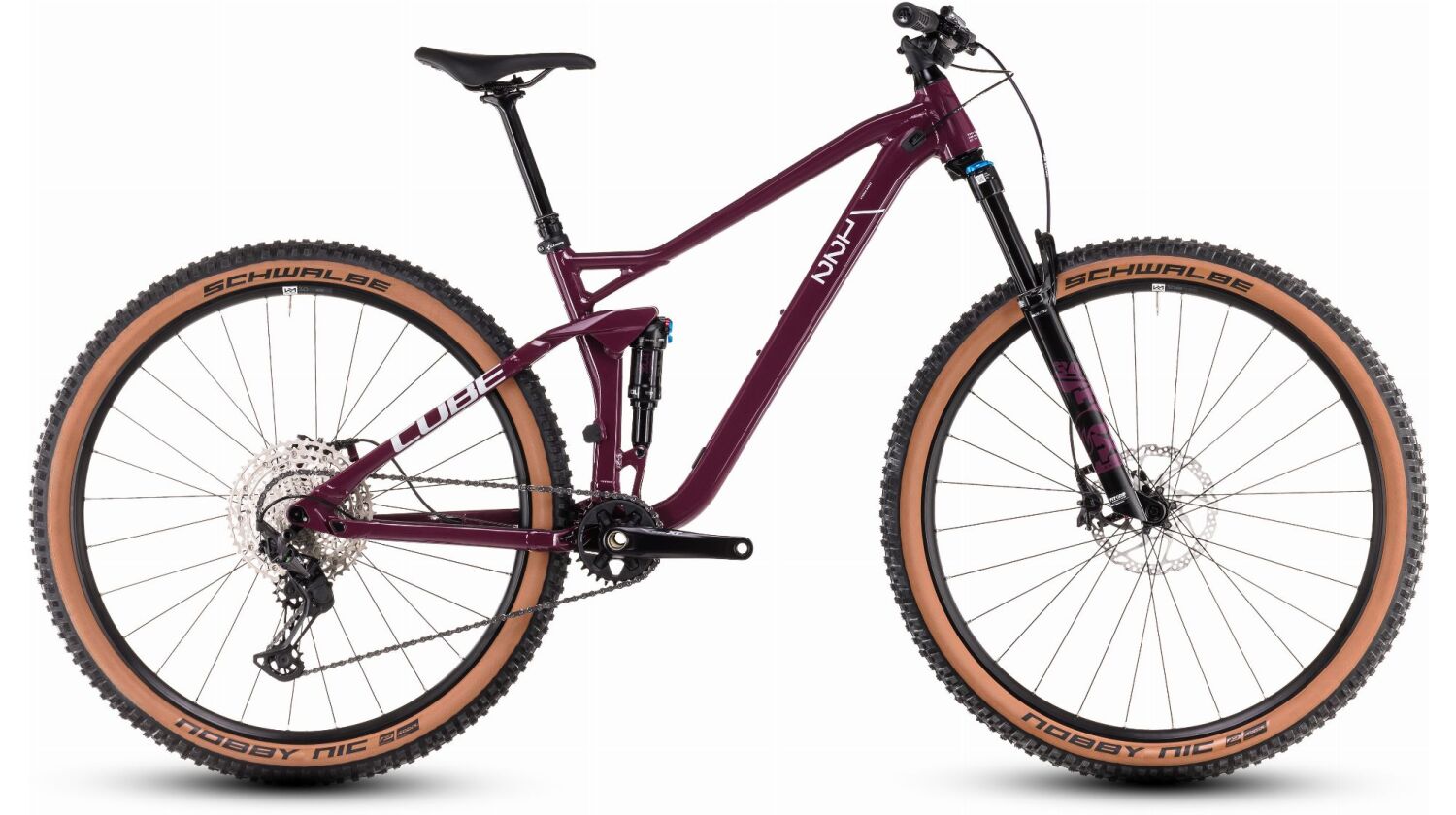 Cube Stereo One22 Race MTB-Fully wine´n´grey