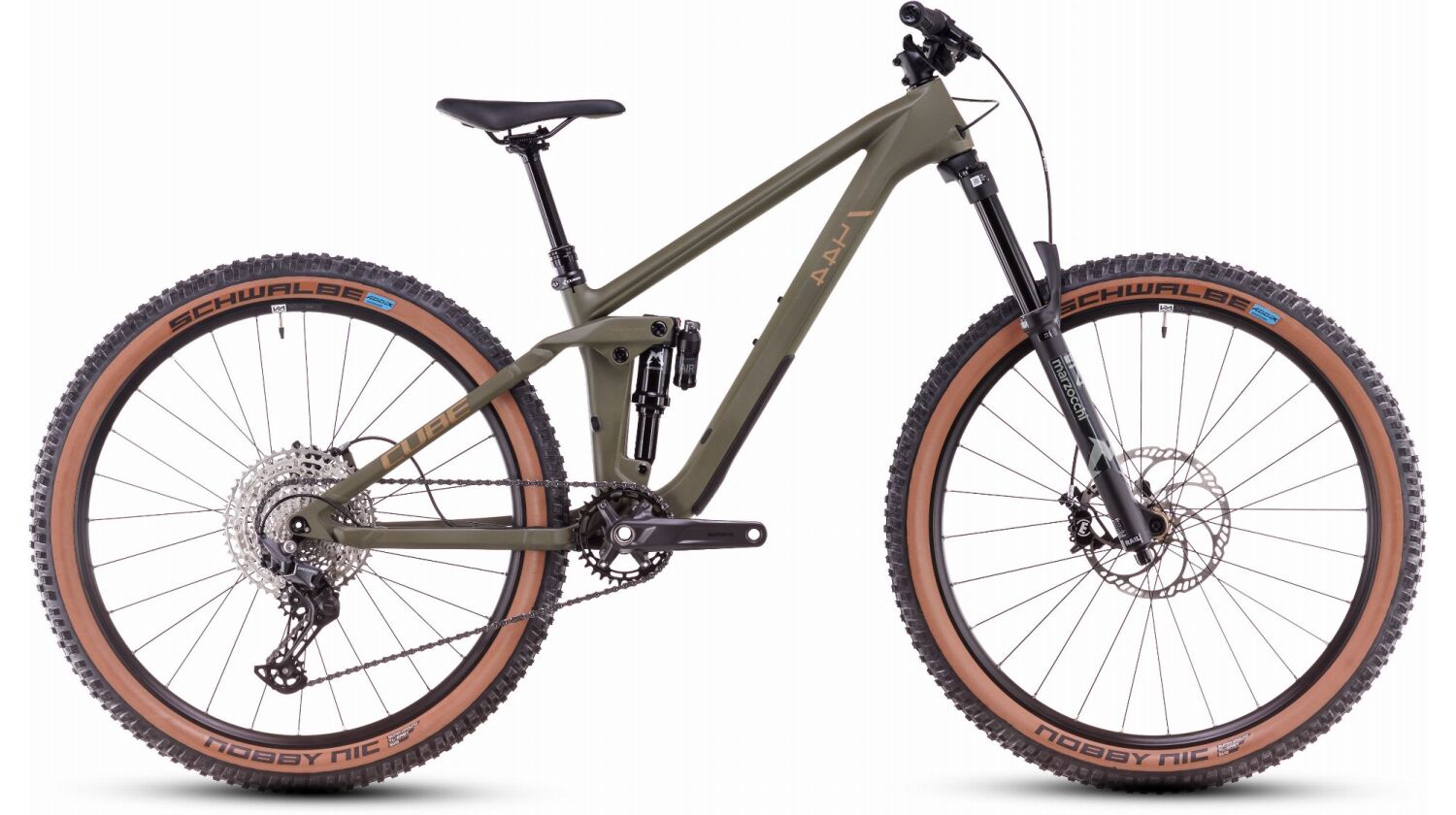 Cube Stereo One44 HPC Rookie Jugendrad MTB-Fully 27,5" dustyolive´n´gold