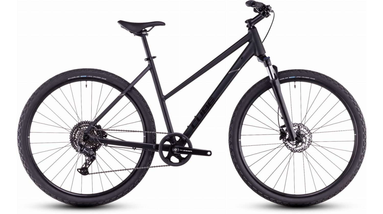 Cube Nature One Crossrad Trapeze 28" black´n´black