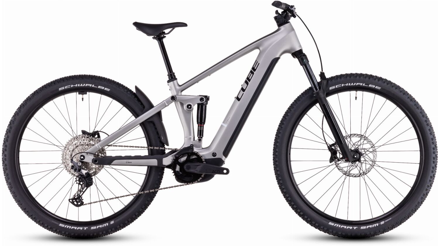 Cube Stereo Hybrid One22 Race 800 Wh E-Bike Fully silver´n´black