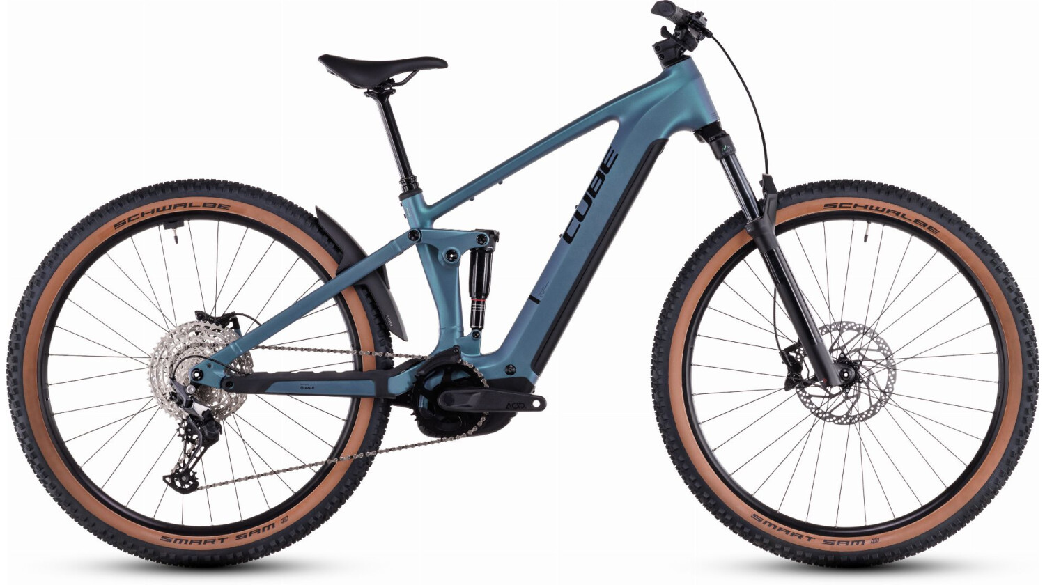 Cube Stereo Hybrid One22 Race 800 Wh E-Bike Fully smaragdgrey´n´black