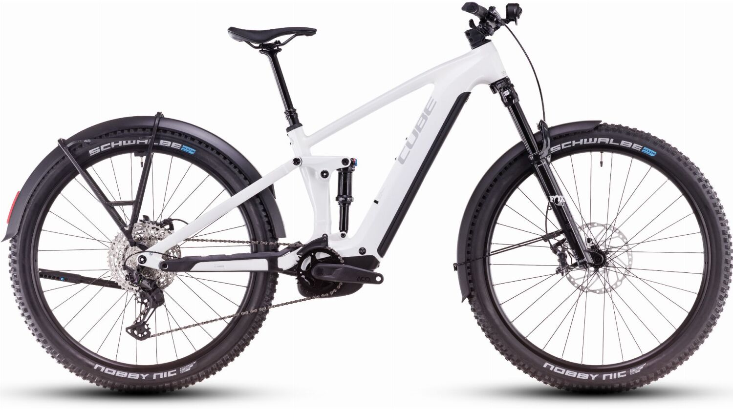 Cube Stereo Hybrid One44 EXC Allroad 800 Wh E-Bike Fully whitemarble´n´black