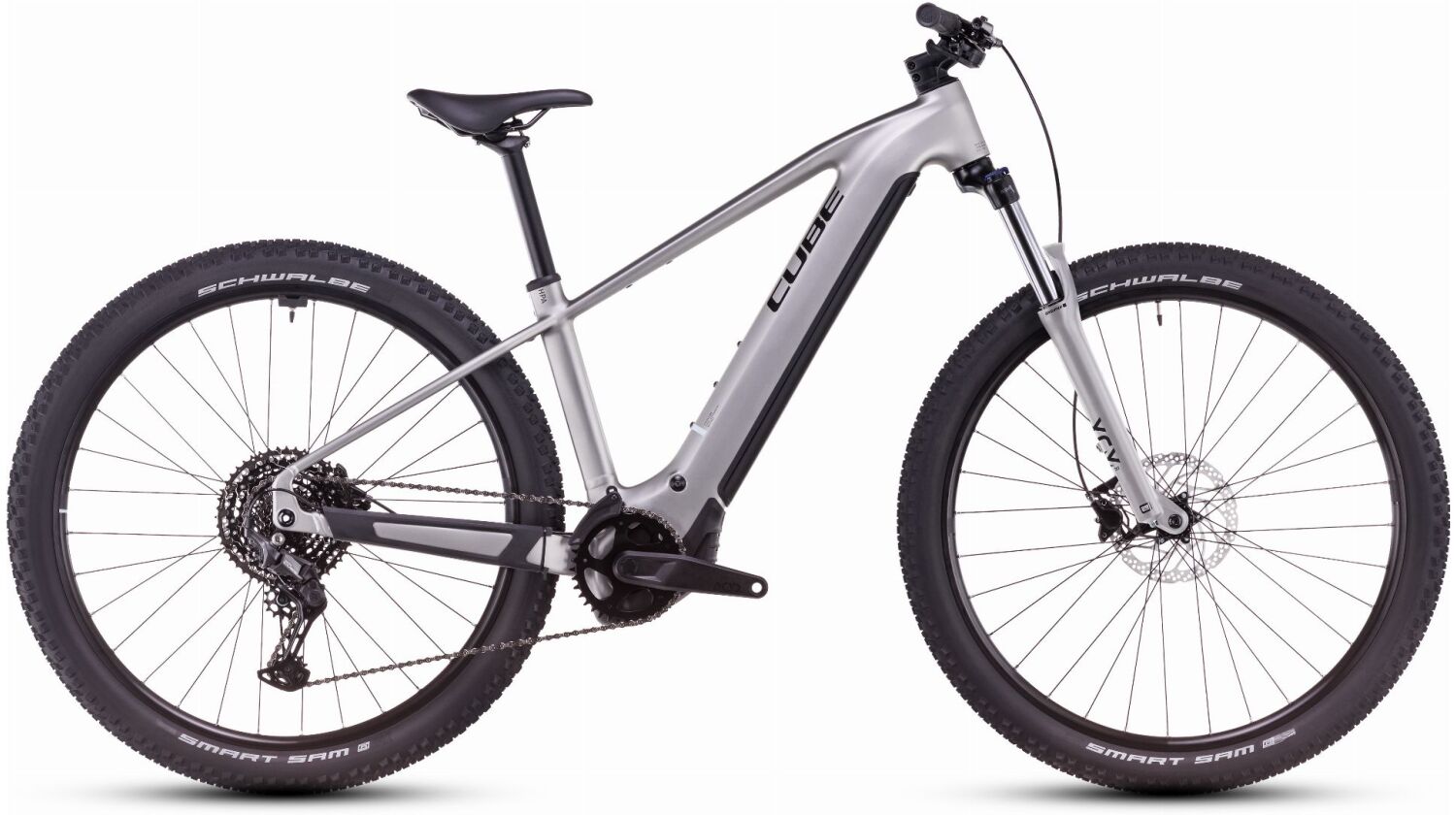 Cube Reaction Hybrid One 600 Wh E-Bike Hardtail Diamant silver´n´black