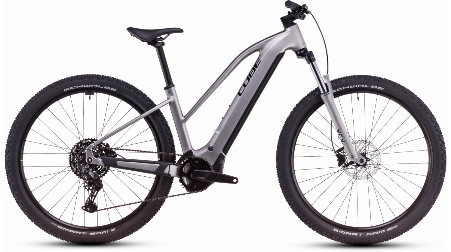 Cube Reaction Hybrid One 800 Wh E-Bike Hardtail Trapeze silver´n´black