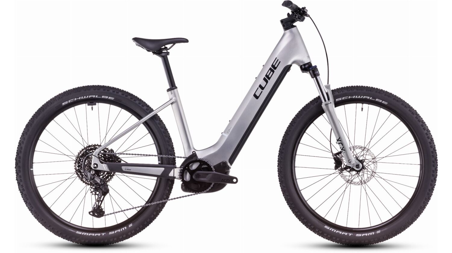 Cube Reaction Hybrid One 800 Wh E-Bike Hardtail Easy Entry 27,5" silver´n´black