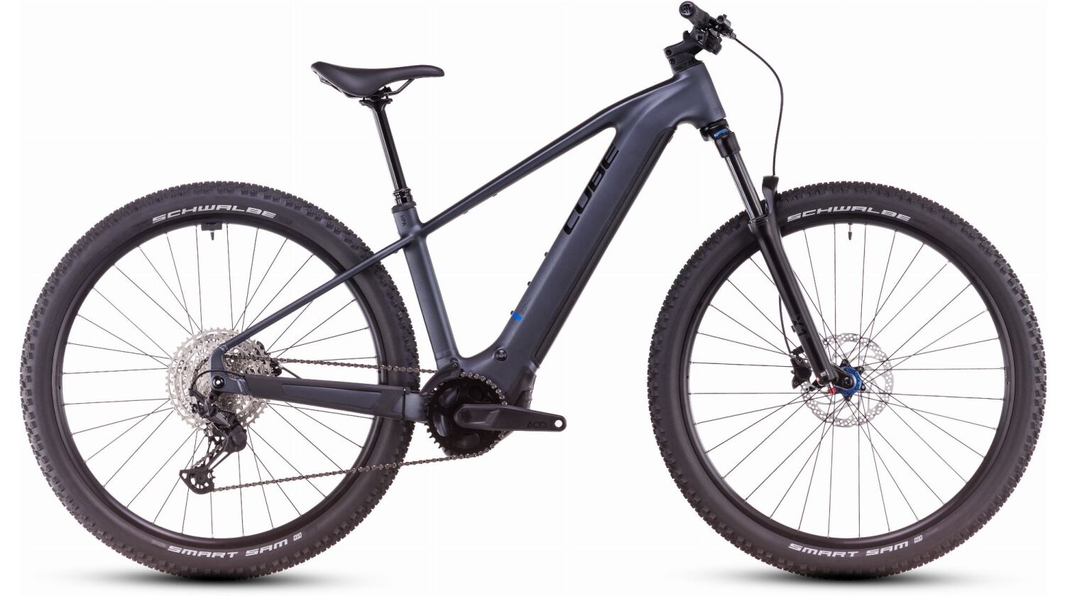 Cube Reaction Hybrid Pro 600 Wh E-Bike Hardtail Diamant metallicgrey´n´black