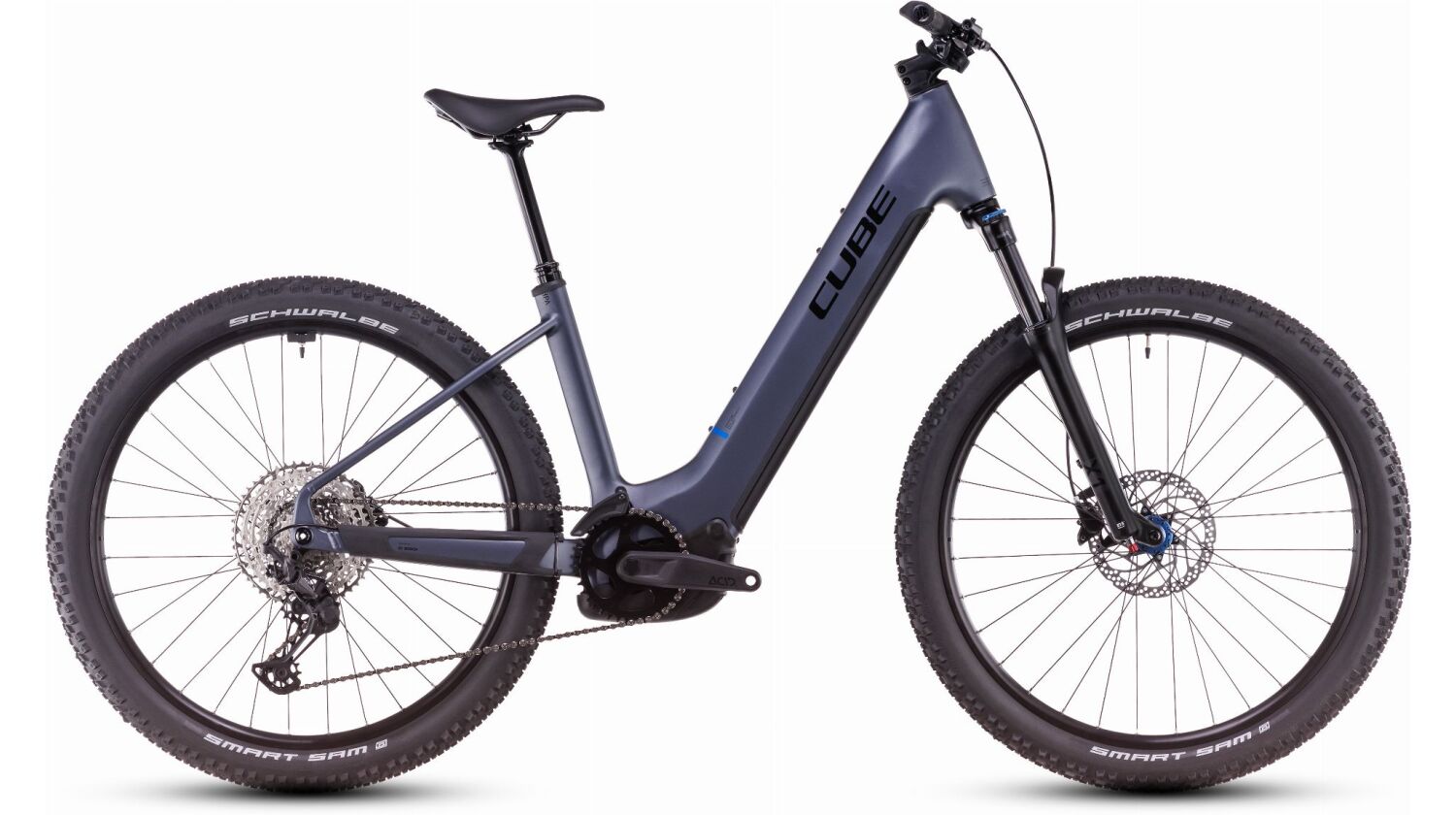 Cube Reaction Hybrid Pro 600 Wh E-Bike Hardtail Easy Entry 27,5" metallicgrey´n´black