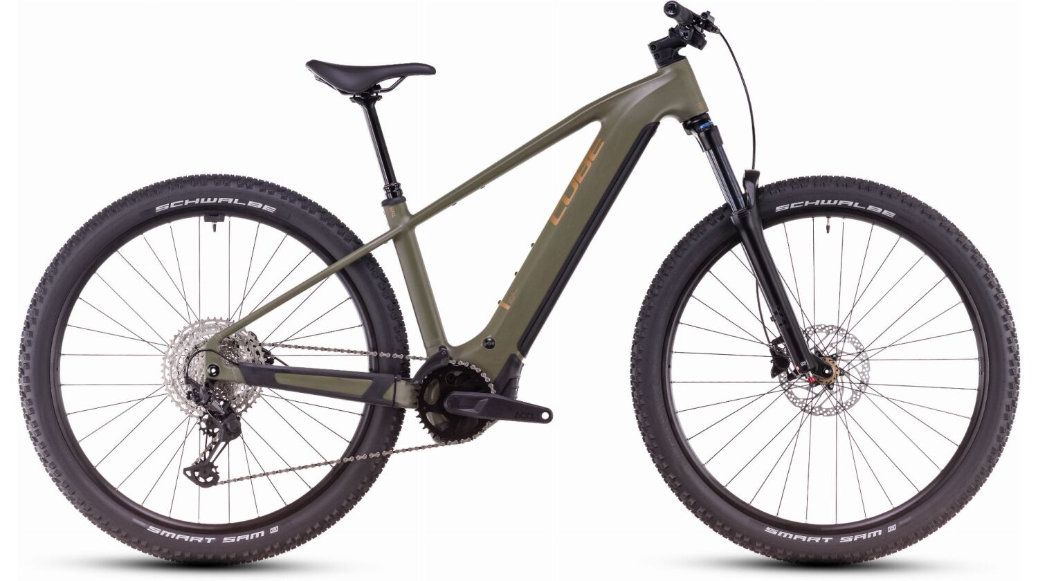 Cube Reaction Hybrid Pro 600 Wh E-Bike Hardtail Diamant dustyolive´n´gold