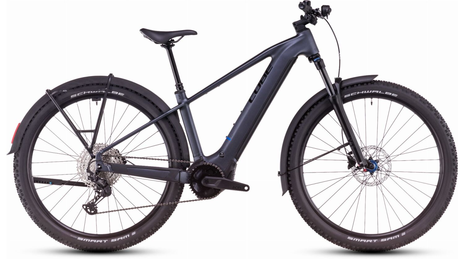 Cube Reaction Hybrid Pro Allroad 600 Wh E-Bike Hardtail Diamant metallicgrey´n´black