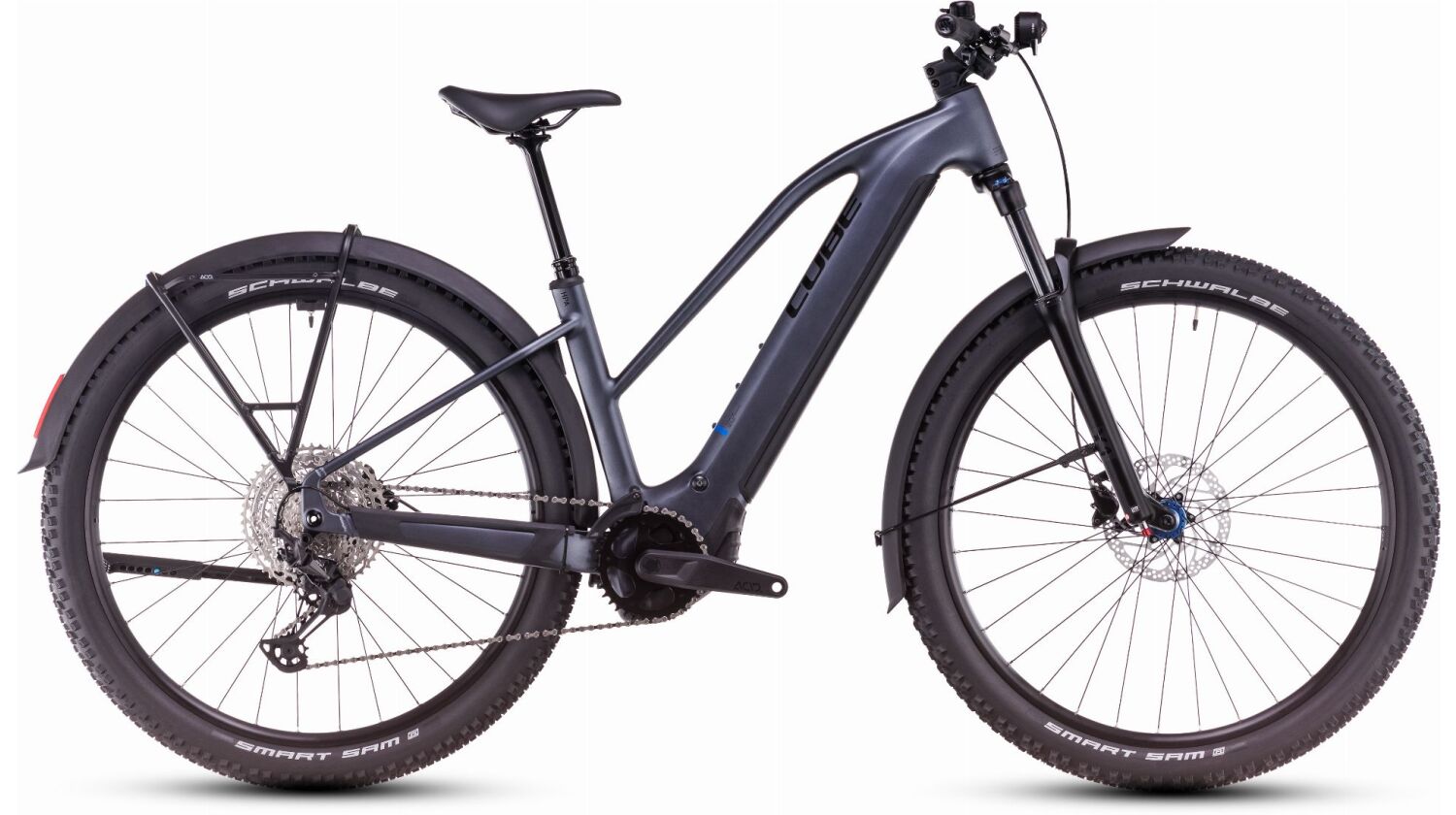 Cube Reaction Hybrid Pro Allroad 600 Wh E-Bike Hardtail Trapeze metallicgrey´n´black