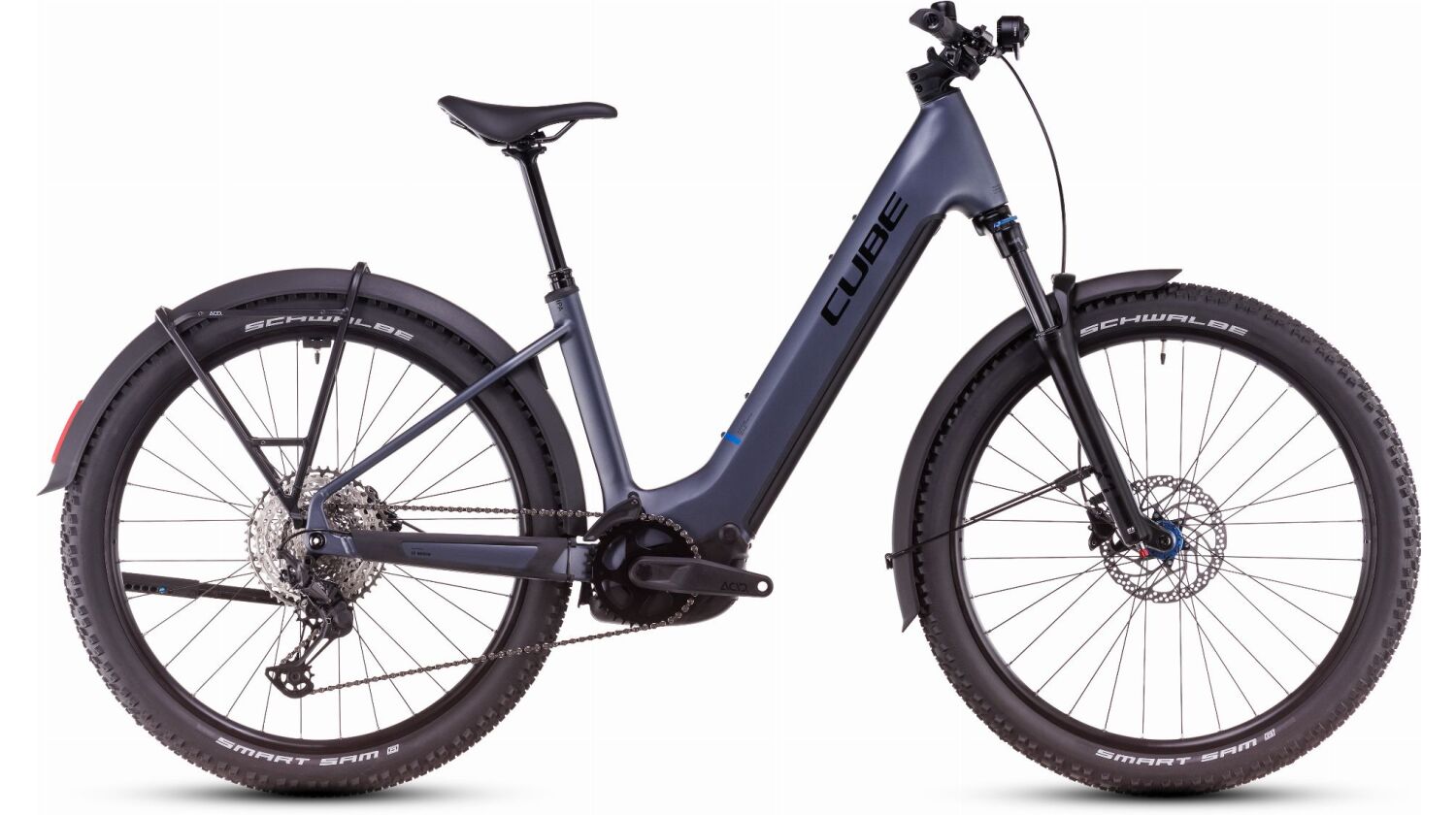 Cube Reaction Hybrid Pro Allroad 600 Wh E-Bike Hardtail Easy Entry 27,5" metallicgrey´n´black