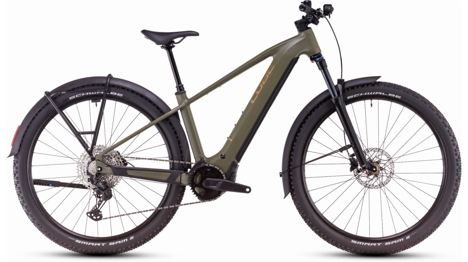 Cube Reaction Hybrid Pro Allroad 600 Wh E-Bike Hardtail Diamant dustyolive´n´gold