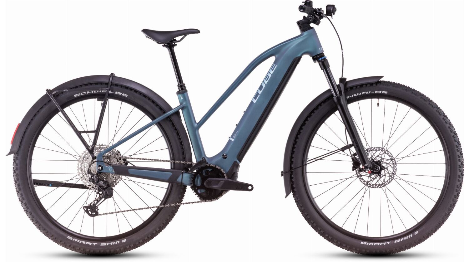 Cube Reaction Hybrid Pro Allroad 600 Wh E-Bike Hardtail Trapeze smaragdgrey´n´prism