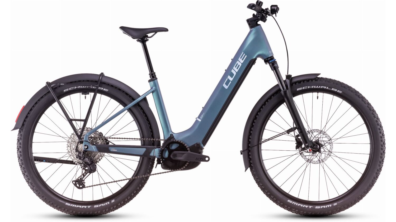 Cube Reaction Hybrid Pro Allroad 600 Wh E-Bike Hardtail Easy Entry 27,5" smaragdgrey´n´prism