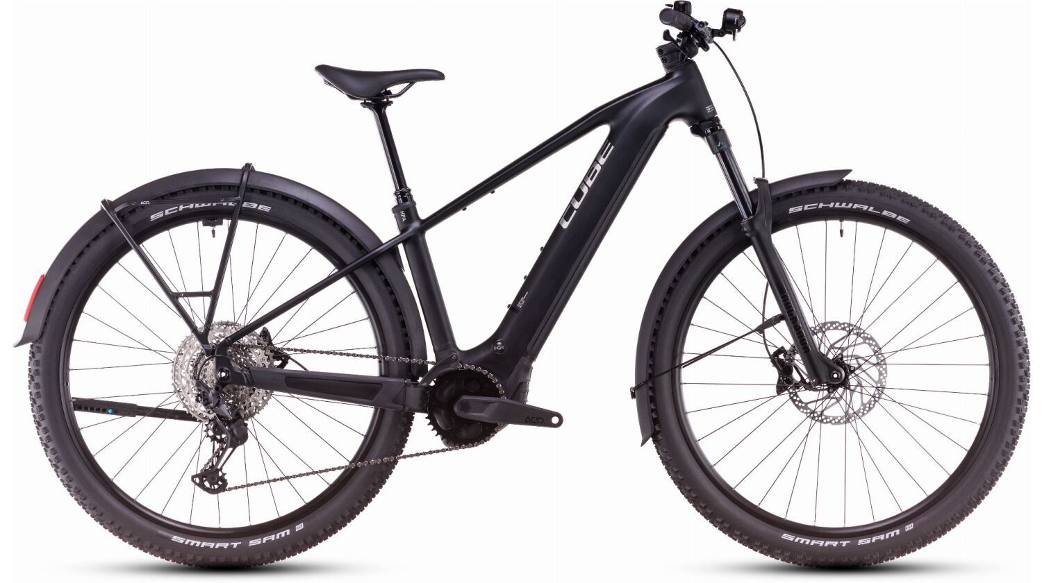 Cube Reaction Hybrid Race Allroad 800 Wh E-Bike Hardtail Diamant black´n´metal