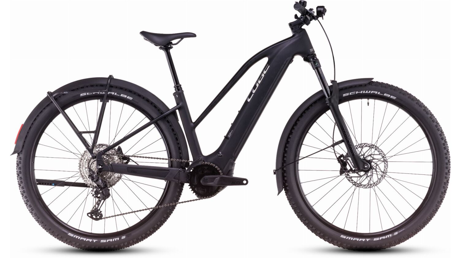 Cube Reaction Hybrid Race Allroad 800 Wh E-Bike Hardtail Trapeze black´n´metal