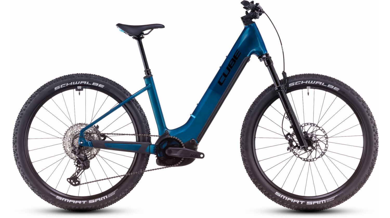 Cube Reaction Hybrid SLX 800 Wh E-Bike Hardtail Easy Entry 27,5" nebula´n´blue