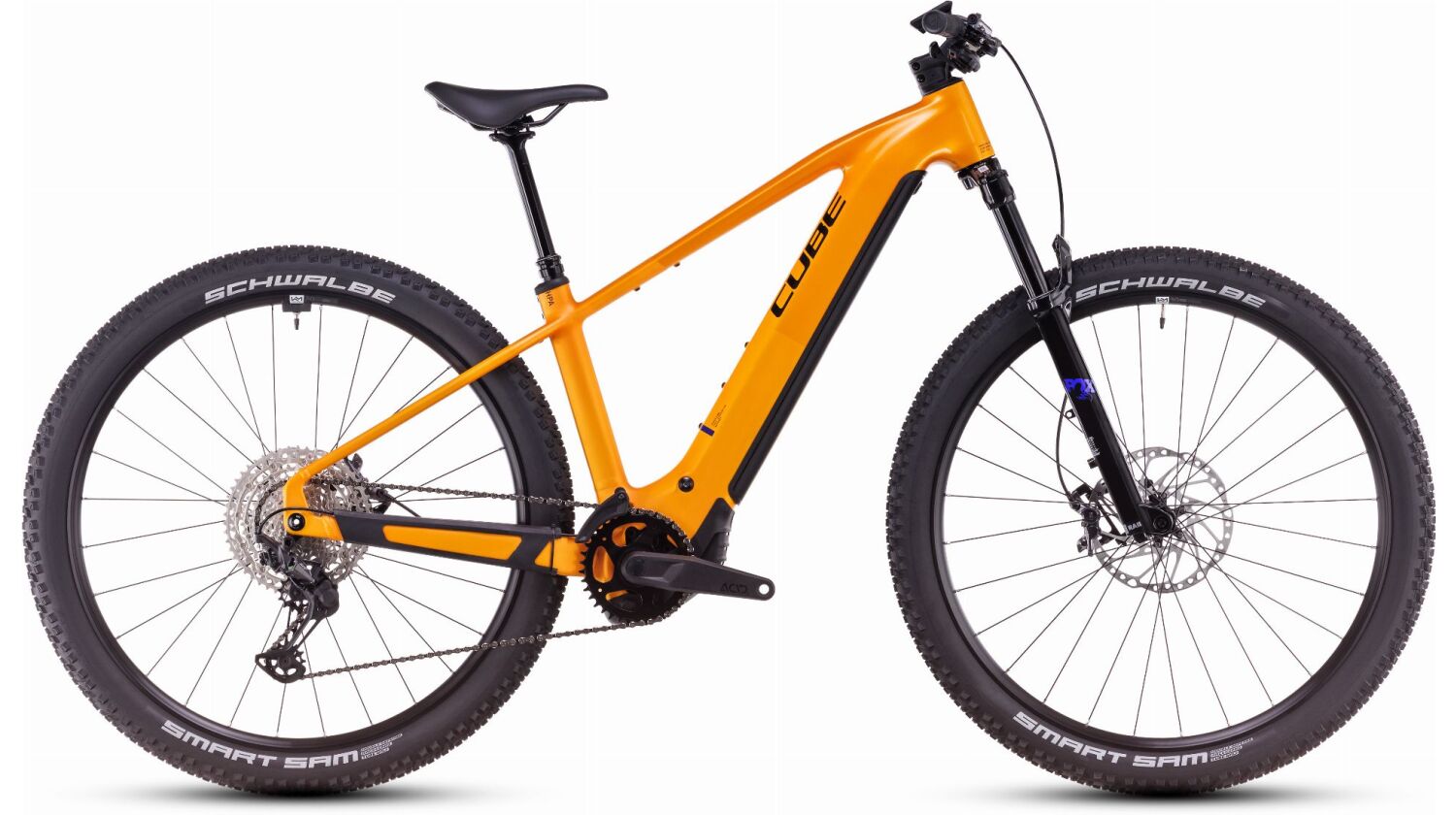 Cube Reaction Hybrid SLX 800 Wh E-Bike Hardtail Diamant spectraorange´n´violet