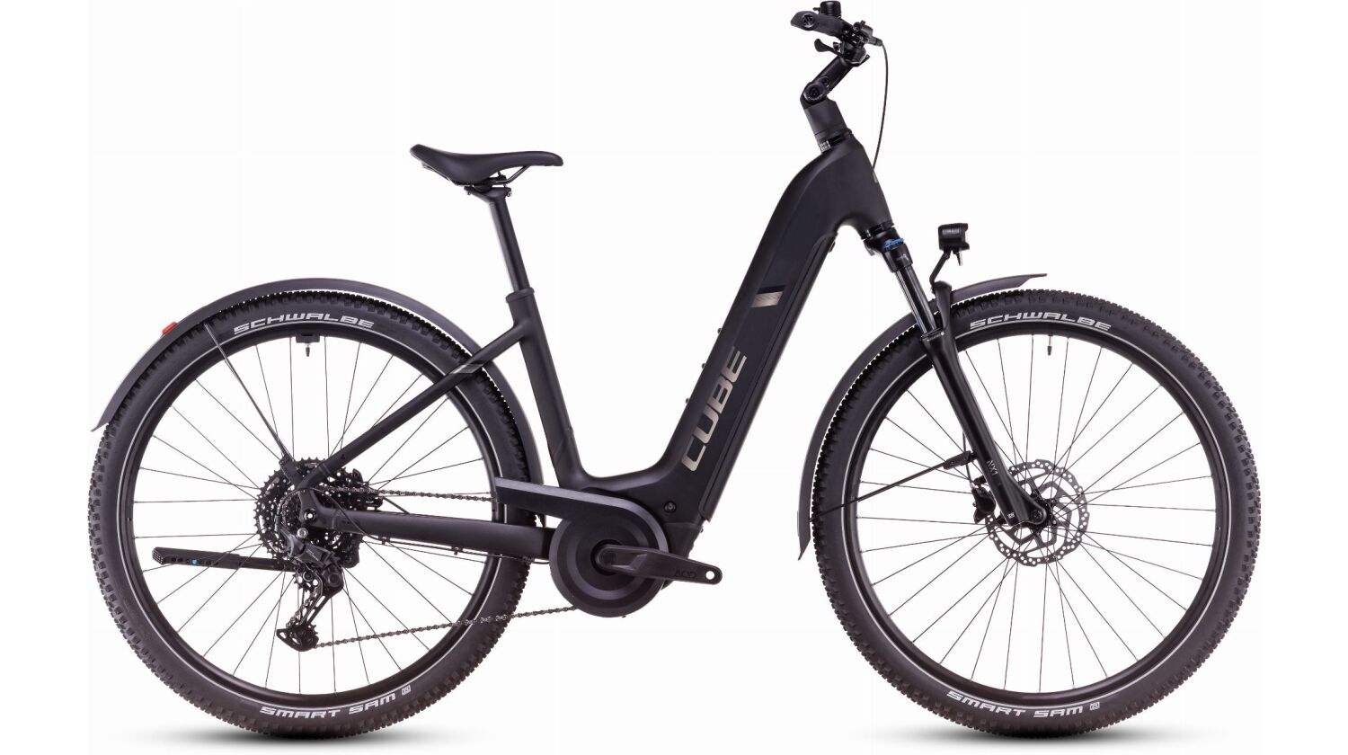 Cube Nuride Hybrid Pro Allroad 600 Wh E-Bike Easy Entry 28" black´n´bronze