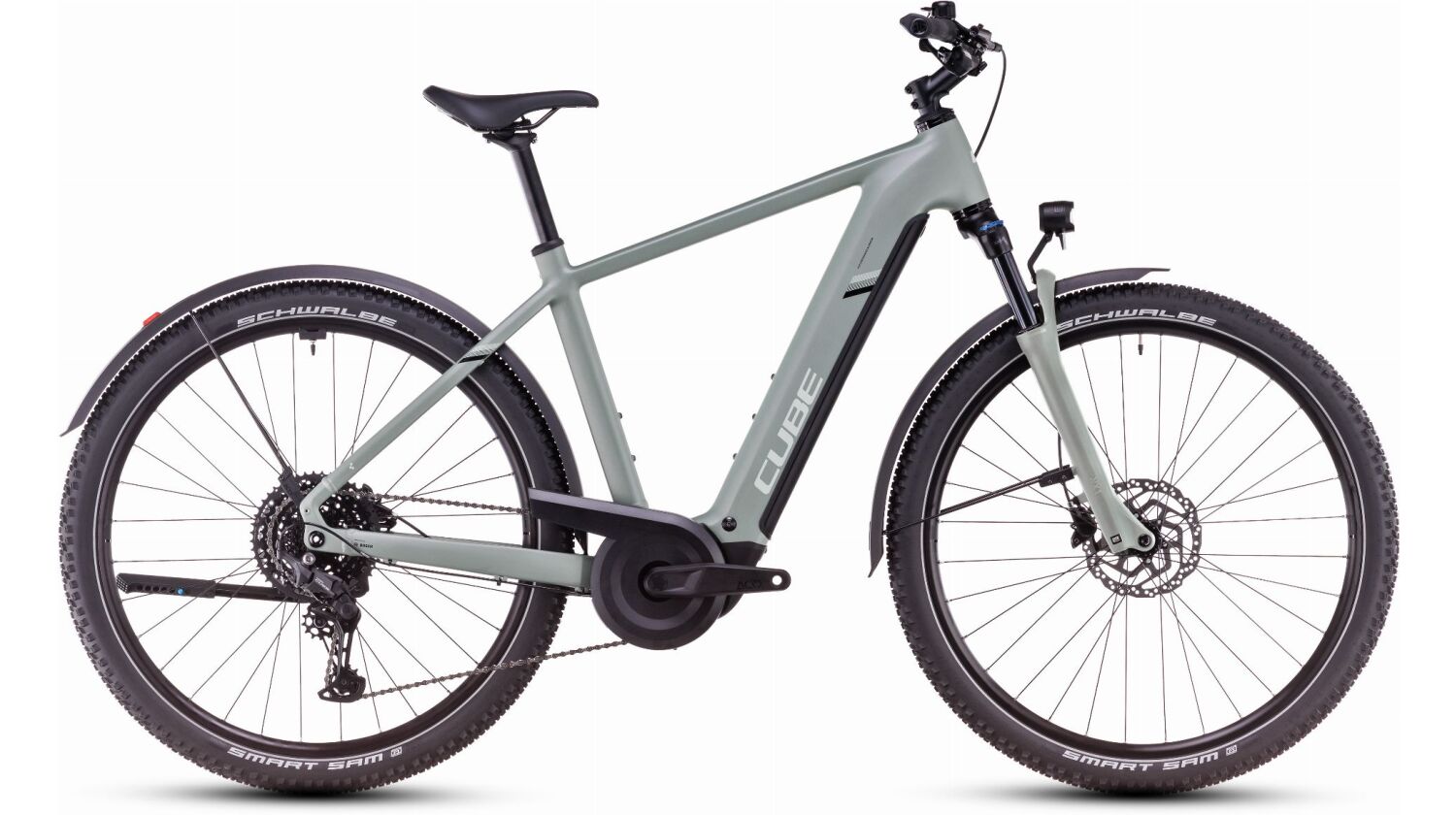 Cube Nuride Hybrid Pro Allroad 600 Wh E-Bike Diamant 28" pistachio´n´stonegrey