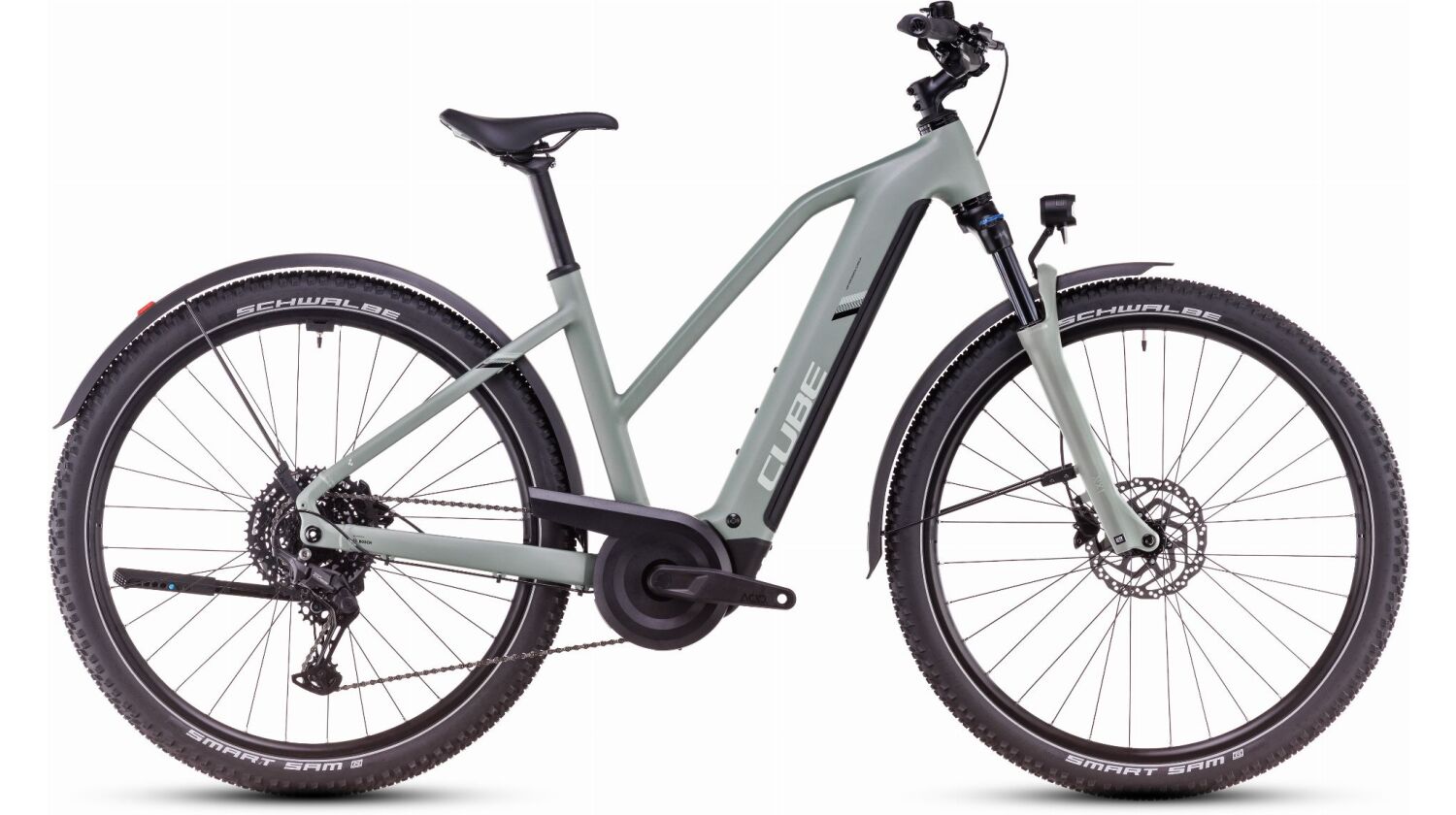 Cube Nuride Hybrid Pro Allroad 600 Wh E-Bike Trapeze 28" pistachio´n´stonegrey