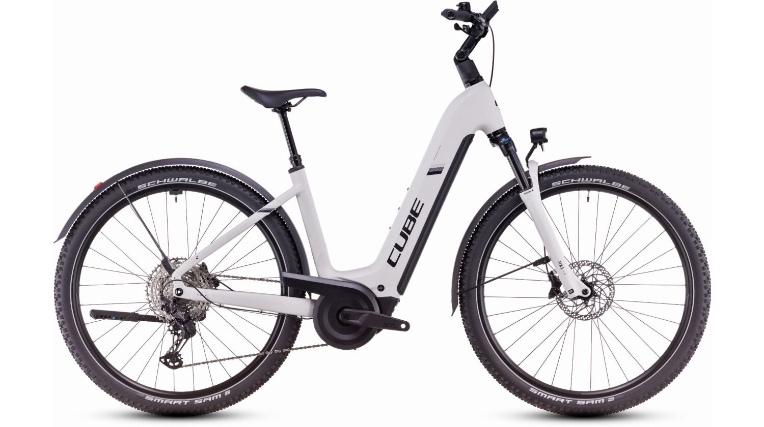 Cube Nuride Hybrid EXC Allroad 800 Wh E-Bike Easy Entry 28" cotton´n´silver