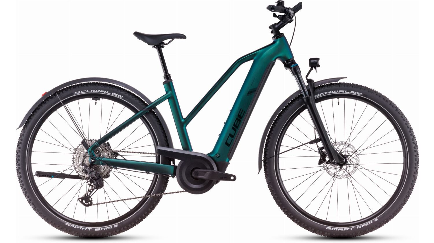 Cube Nuride Hybrid EXC Allroad 800 Wh E-Bike Trapeze 28" goblin´n´black