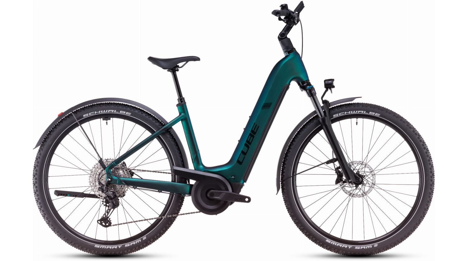 Cube Nuride Hybrid EXC Allroad 800 Wh E-Bike Easy Entry 28" goblin´n´black