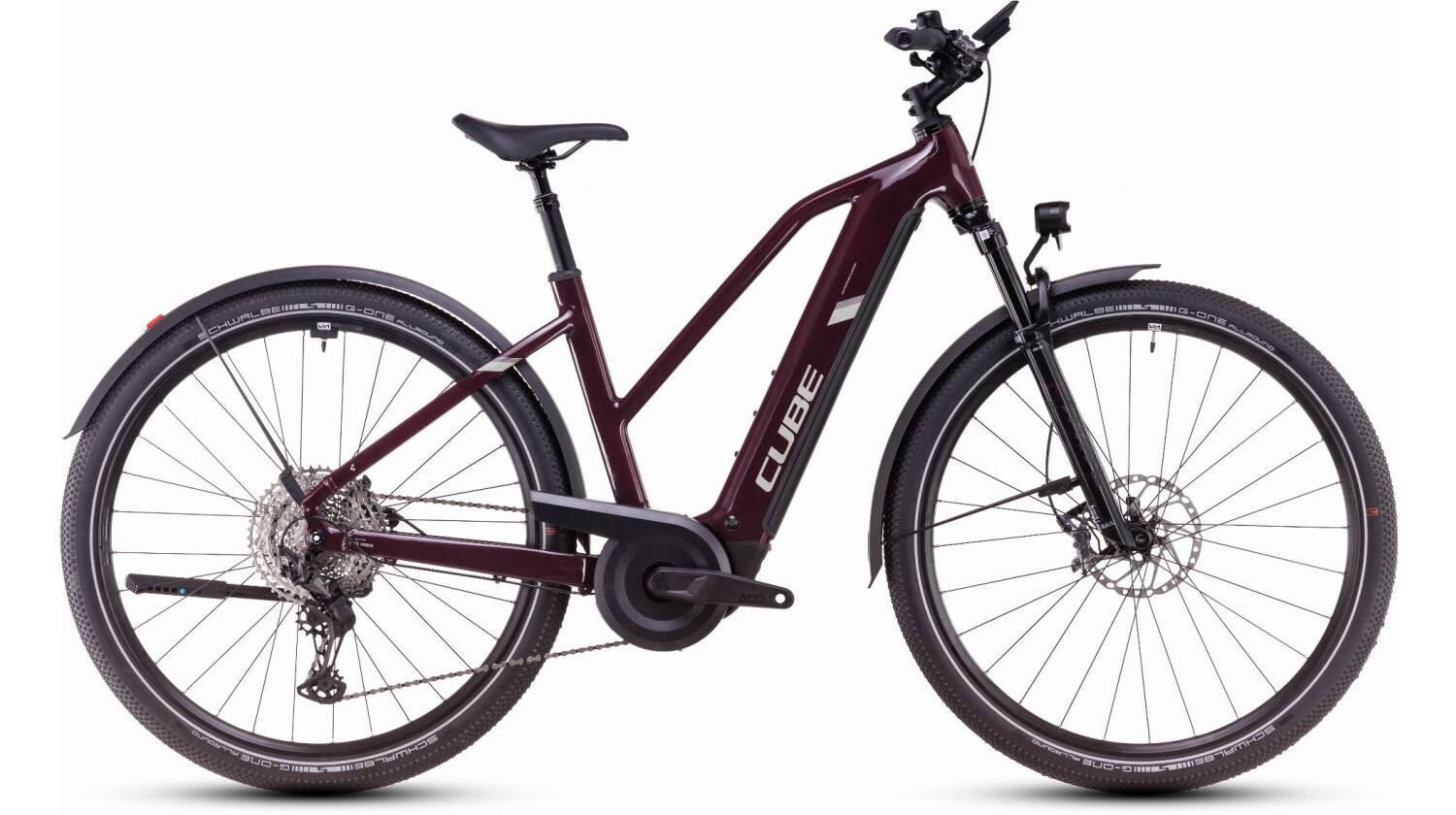 Cube Nuride Hybrid SLX Allroad 800 Wh E-Bike Trapeze 28" amarone´n´lunar