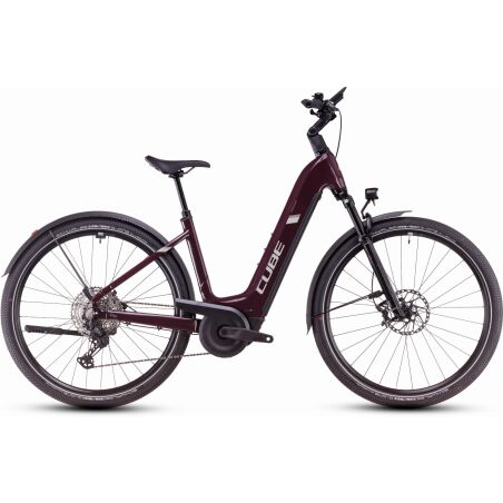 Cube Nuride Hybrid SLX Allroad 800 Wh E-Bike Easy Entry 28&quot; amarone&acute;n&acute;lunar