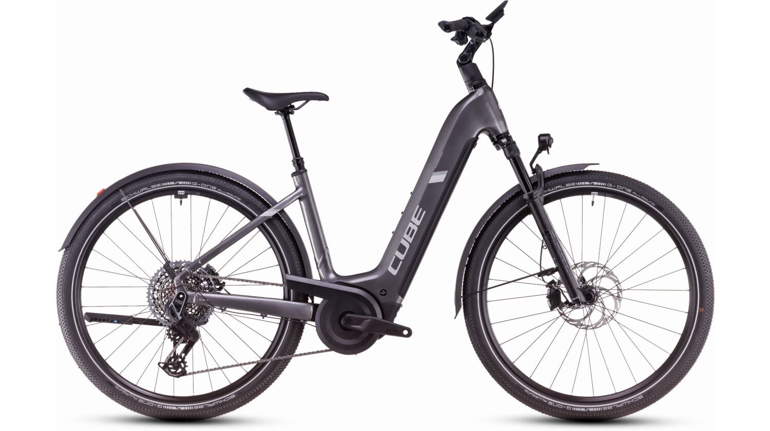 Cube Nuride Hybrid SLT Allroad 800 Wh E-Bike Easy Entry 28" graphite´n´fossil