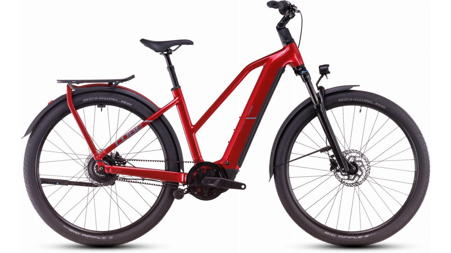 Cube Kathmandu Hybrid Comfort Pro 800 Wh E-Bike Trapeze 28" electricred´n´red