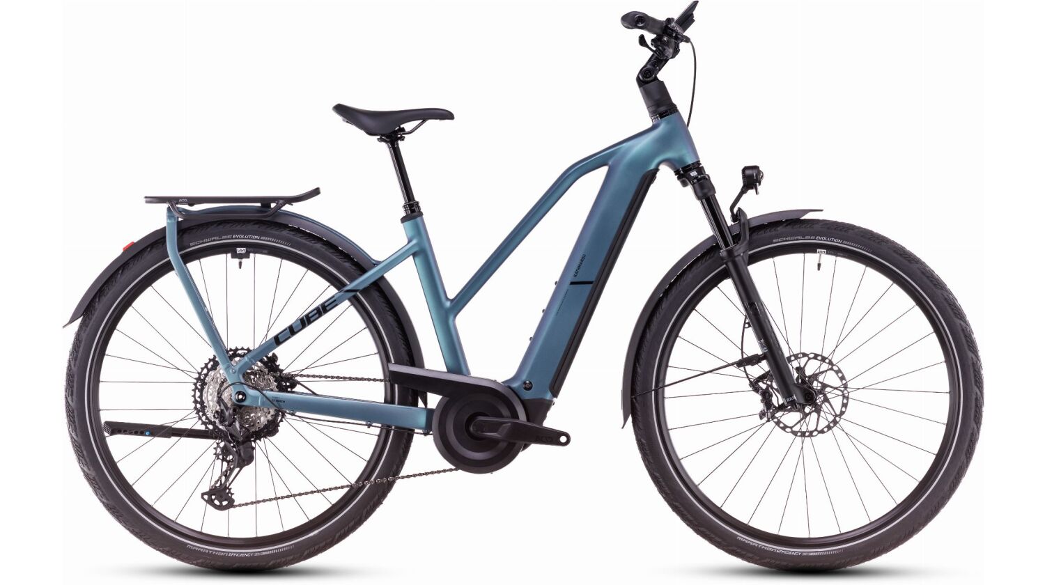 Cube Kathmandu Hybrid SLX 800 Wh E-Bike Trapeze 28" smaragdgrey´n´black