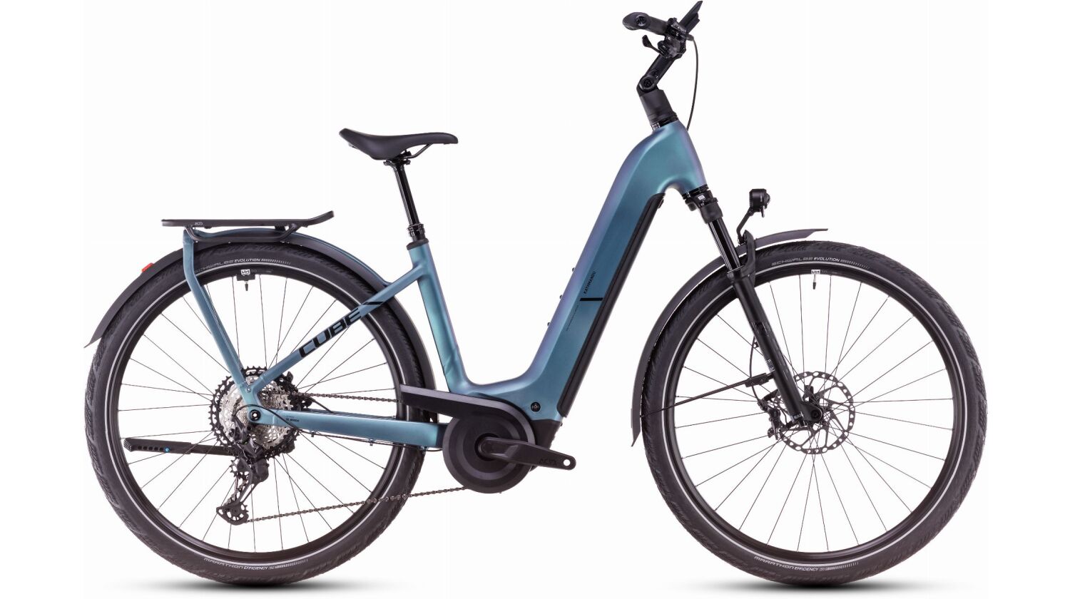 Cube Kathmandu Hybrid SLX 800 Wh E-Bike Easy Entry 28" smaragdgrey´n´black