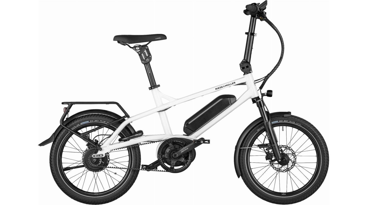 Riese & Müller Tinker2 vario, 545 Wh,E-Kopmaktrad 27,5" RX, Kiox300, gefederte Sattelstütze, by.Schulz G2.ST, crystal white TB