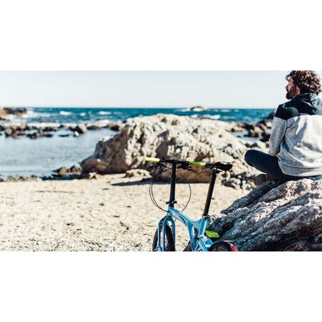 Riese &amp; M&uuml;ller Birdy touring Faltrad 18&quot; Comfort Vorbau, Gep&auml;cktr&auml;ger , cyan TB, universal