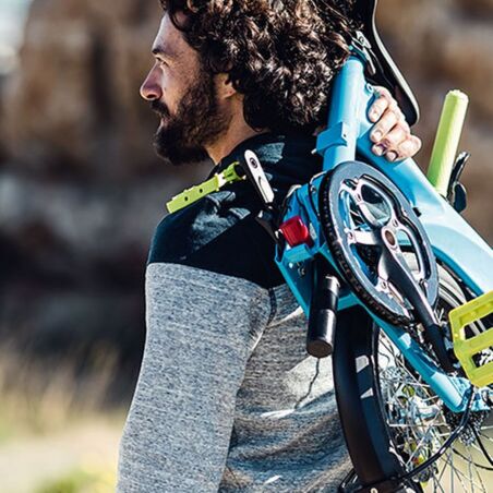Riese &amp; M&uuml;ller Birdy touring Faltrad 18&quot; Comfort Vorbau, Gep&auml;cktr&auml;ger , cyan TB, universal