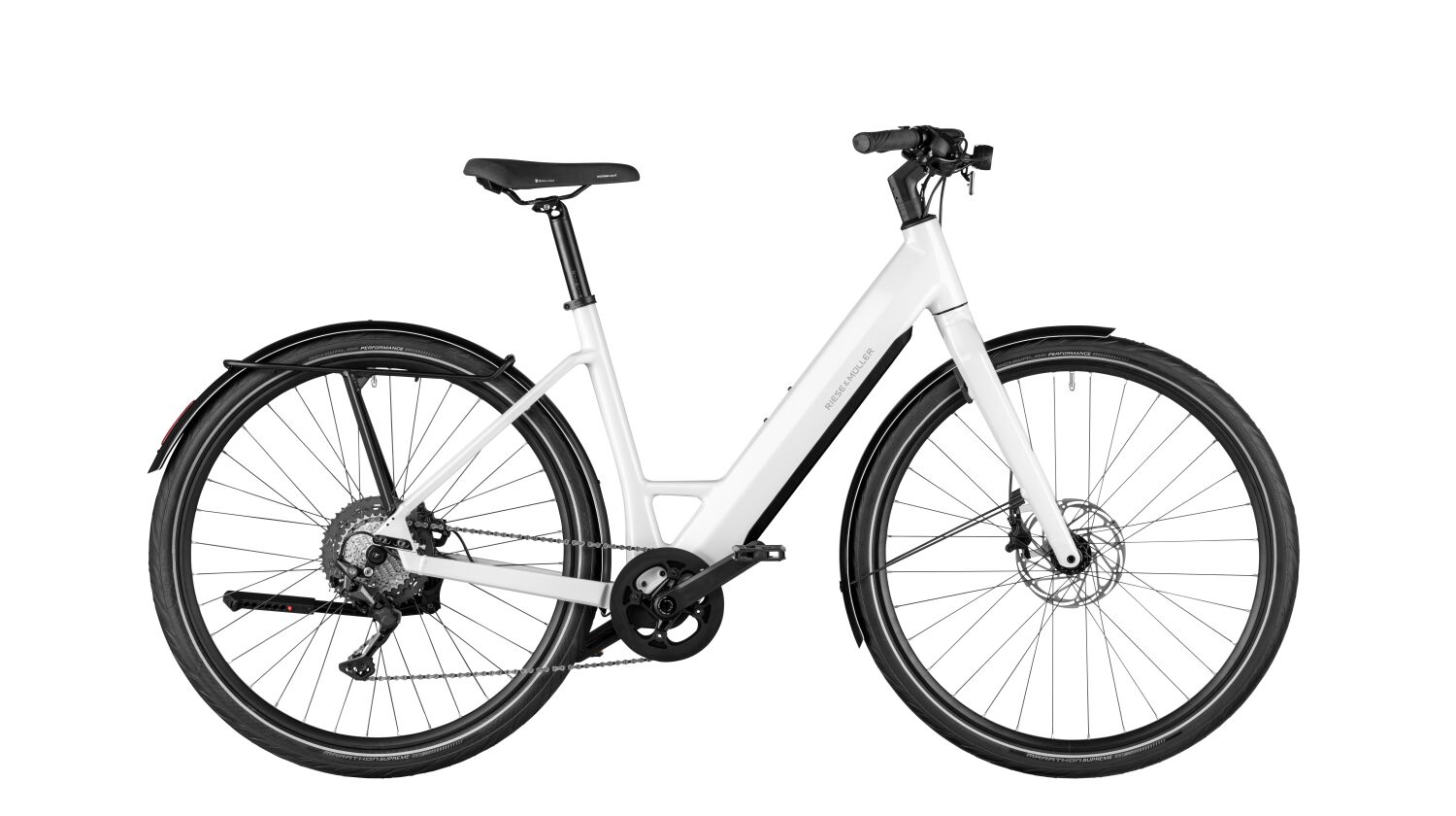 Riese & Müller UBN Six silent, 430 Wh E-Bike Wave 28" Packtaschenhalter, Comfort Kit, Control Hub, pure white TB 51 cm