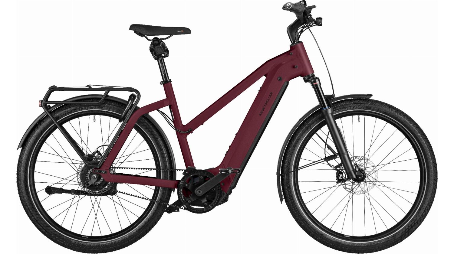 Riese & Müller Charger4 Mixte GT vario 750 Wh E-Bike Trapez 27,5" dark red matt 46 cm